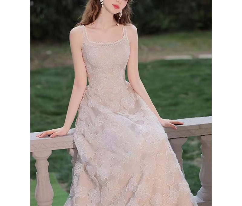 Sleeveless Neck Gown Plain Wedding A-Line Jacquard Square