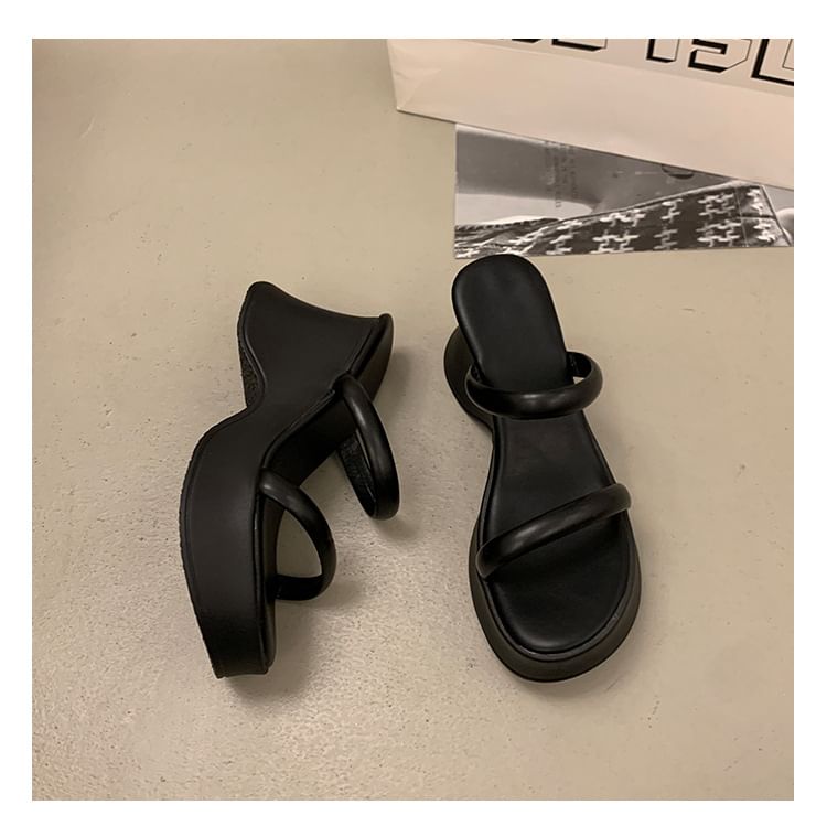 Slide Heel Wedge Sandals Platform