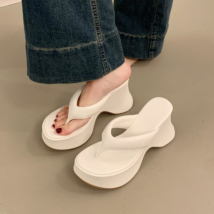 Platform Heel Flops Flip Wedge