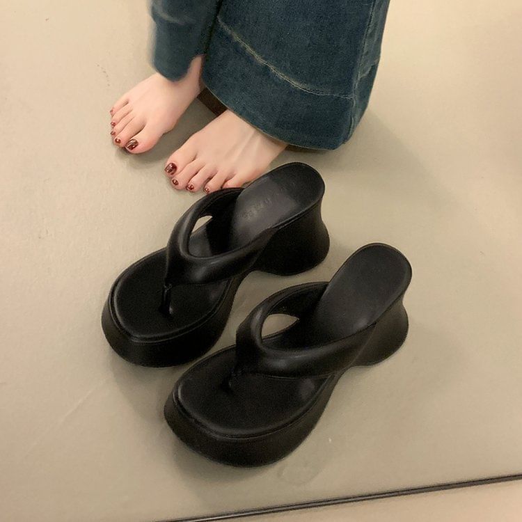 Platform Heel Flops Flip Wedge