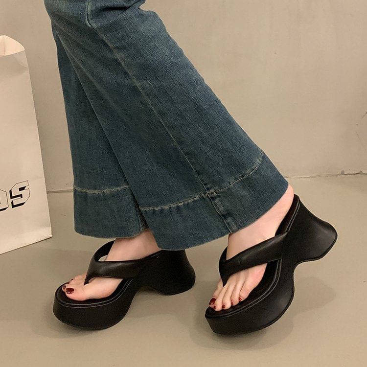 Platform Heel Flops Flip Wedge