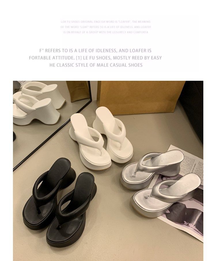 Platform Heel Flops Flip Wedge