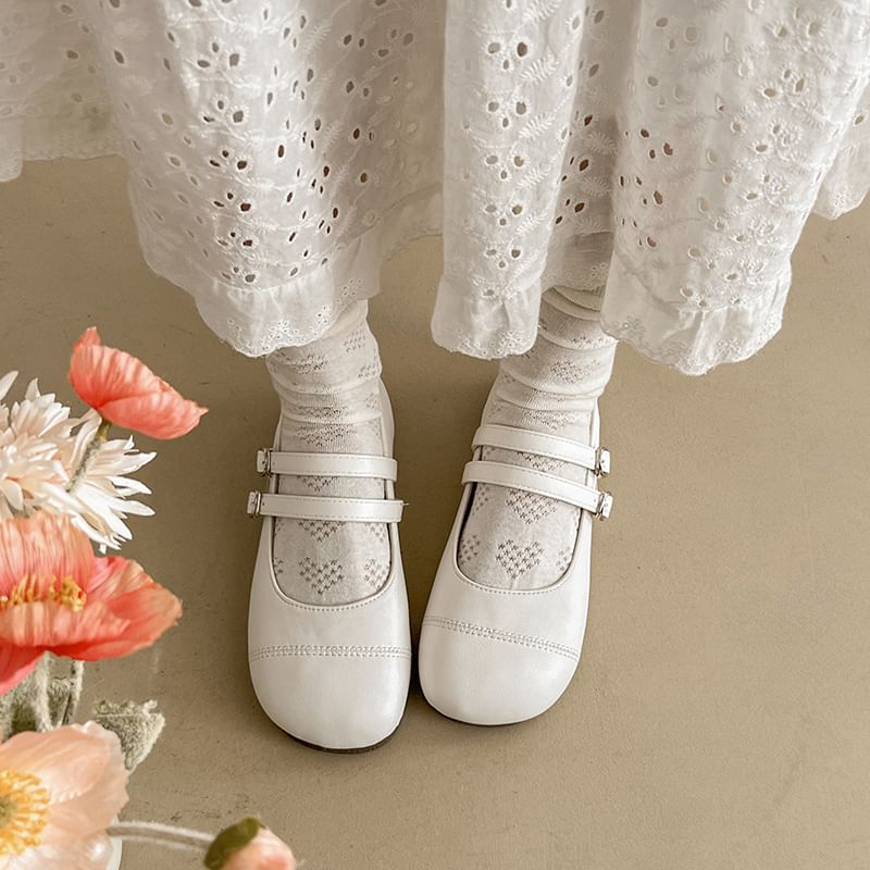 Mary Strap Jane Shoes Double