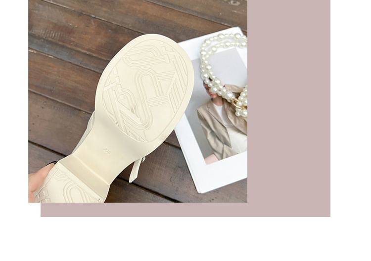 Jane Mary Block Bow Heel Shoes