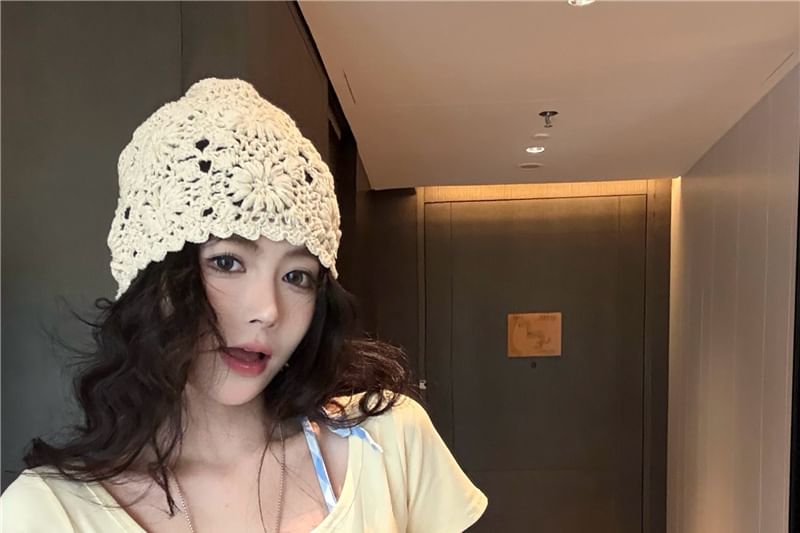 Two-Piece Ruffle Scoop Neck Mock Trim T-Shirt Fit Short-Sleeve Slim Plaid Panel