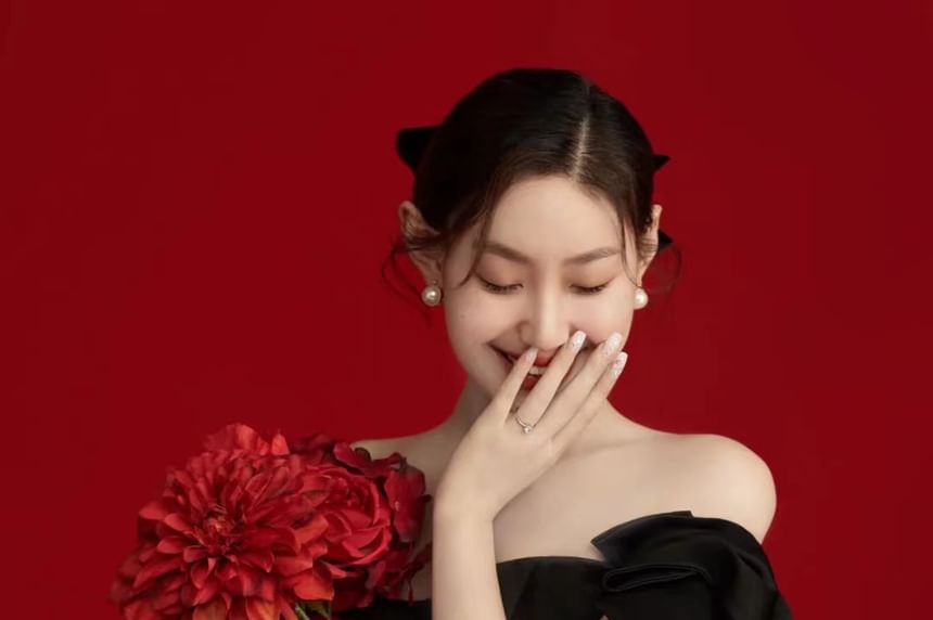 Evening Off-Shoulder A-Line Bow Gown Puff-Sleeve