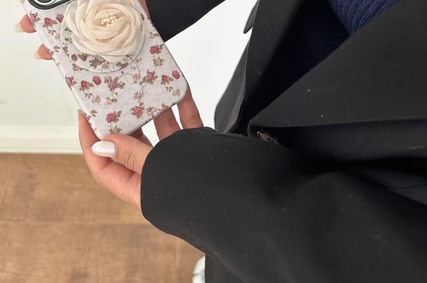 Case (Compatible MagSafe) with Floral Magnetic Phone