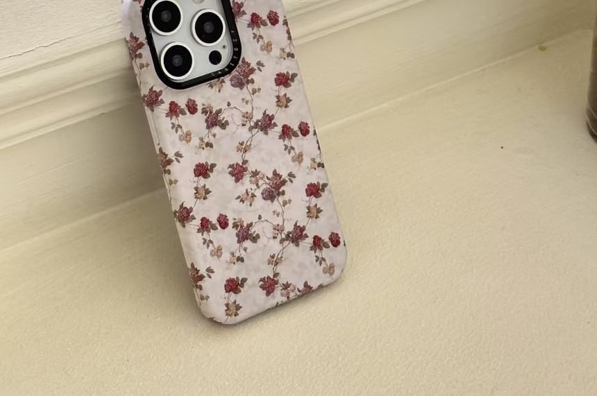 Case (Compatible MagSafe) with Floral Magnetic Phone