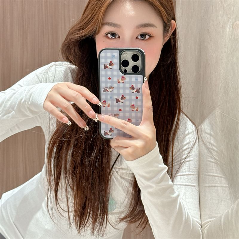 Phone Plaid Case Dog