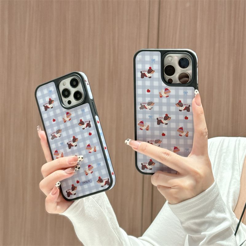 Phone Plaid Case Dog