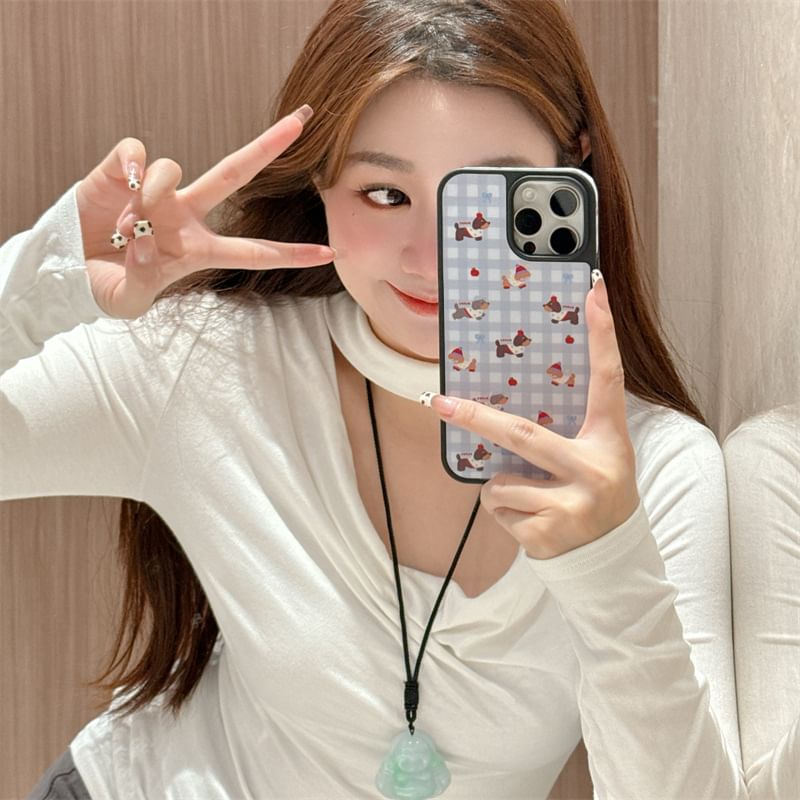 Phone Plaid Case Dog