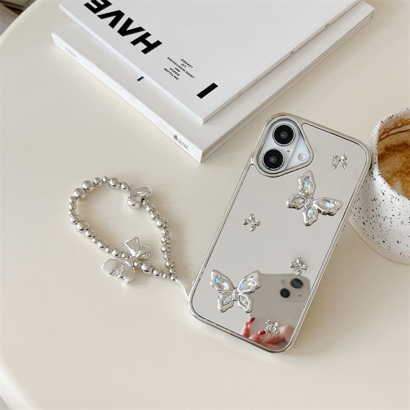 Phone Set Butterfly Charm / Case Mirrored