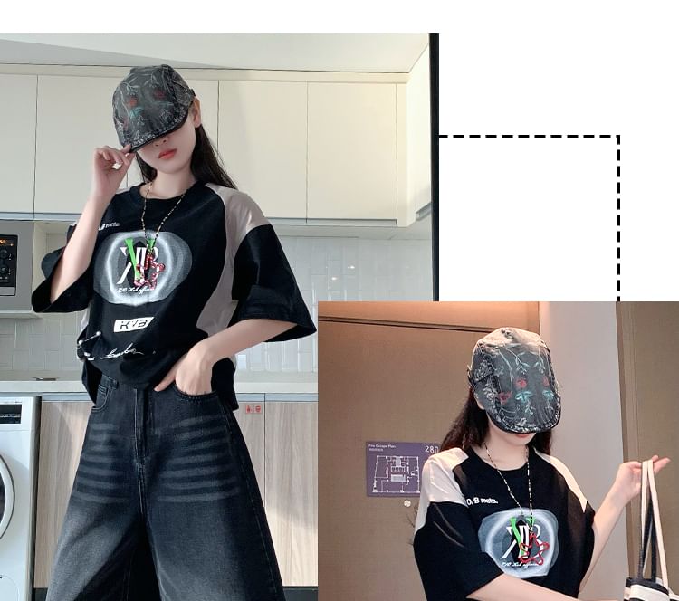 Leg Wide Waist Jeans High Capri Washed