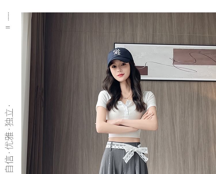 Waist Leg Designs) Panel High Pants Lace Wide (Various Dress Sequin