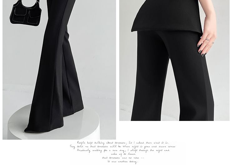Designs) Suit (Various Overlay Skirt Flared High Buckled Pants Waist