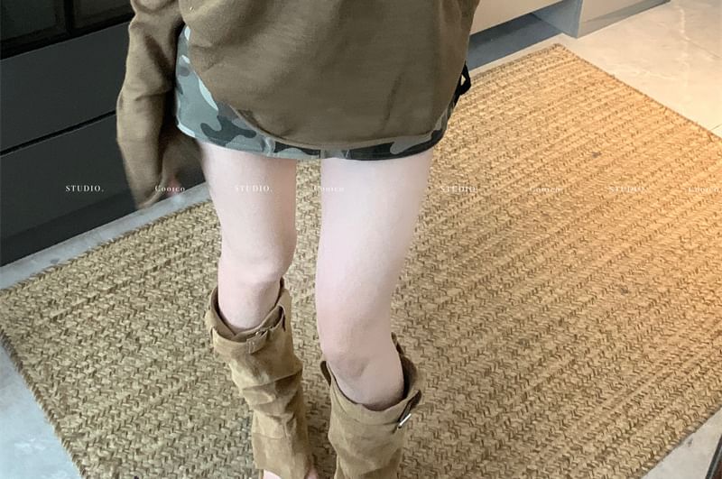 Top Long-Sleeve V-Neck Knit / Bralette Plain