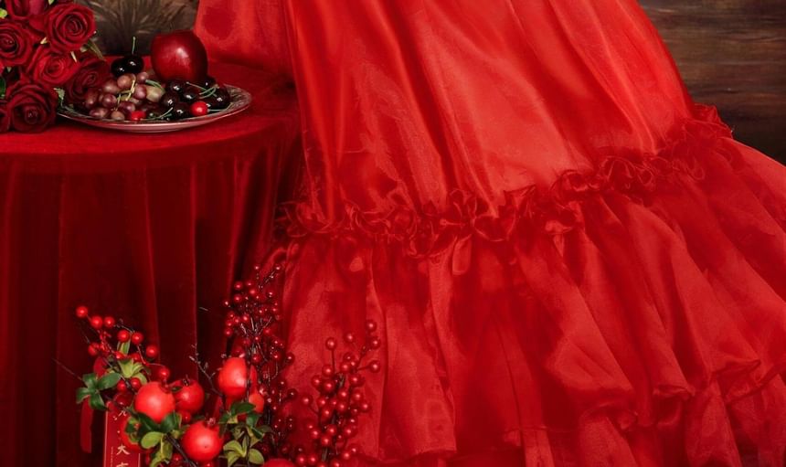 Gown Ruffled A-Line Evening Off-Shoulder