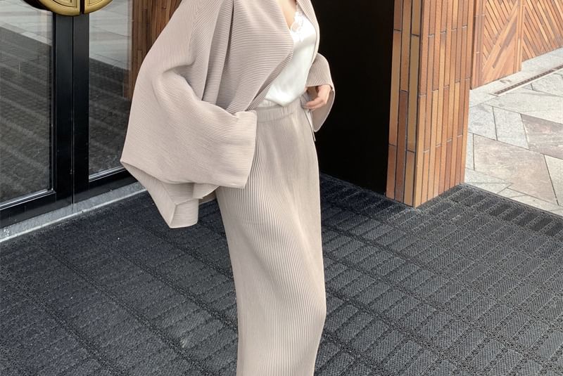 Front High Plain Jacket Camisole Lace Maxi / Top Skirt Pencil Waist Open V-Neck Trim Fringe