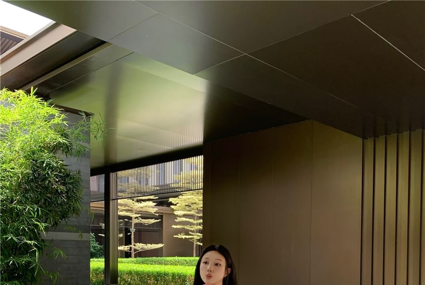 Neck Shorts Lace Panel / Padded V-Neck Cardigan High Waist Round Top Camisole Plain Sweat