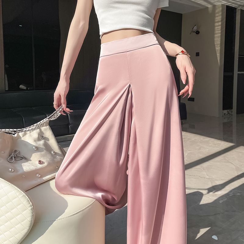 High Waist Plain Culottes
