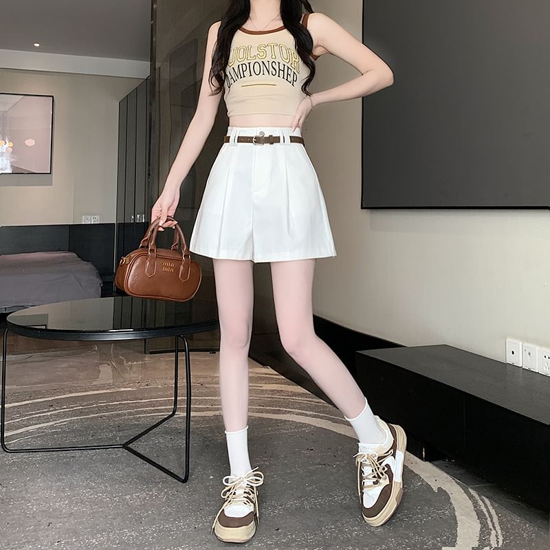 High Shorts Plain Dress Waist