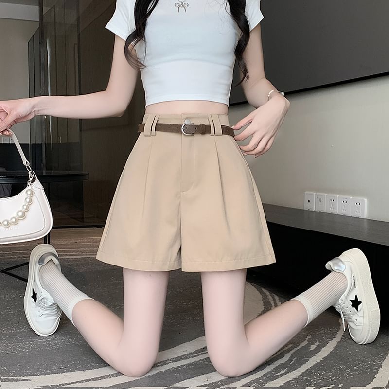 High Shorts Plain Dress Waist
