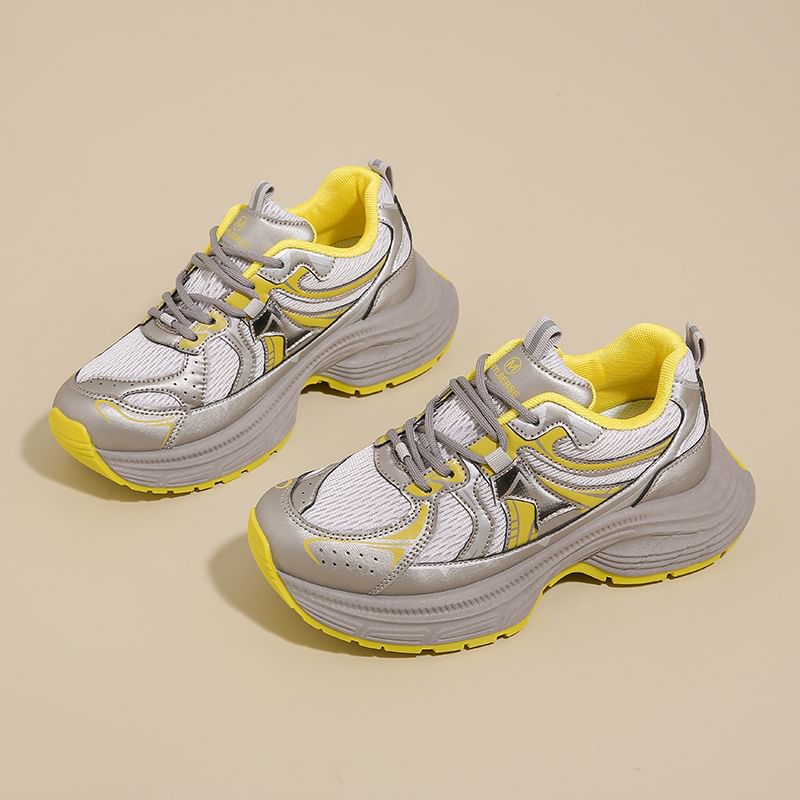 Mesh Sneakers Platform Panel