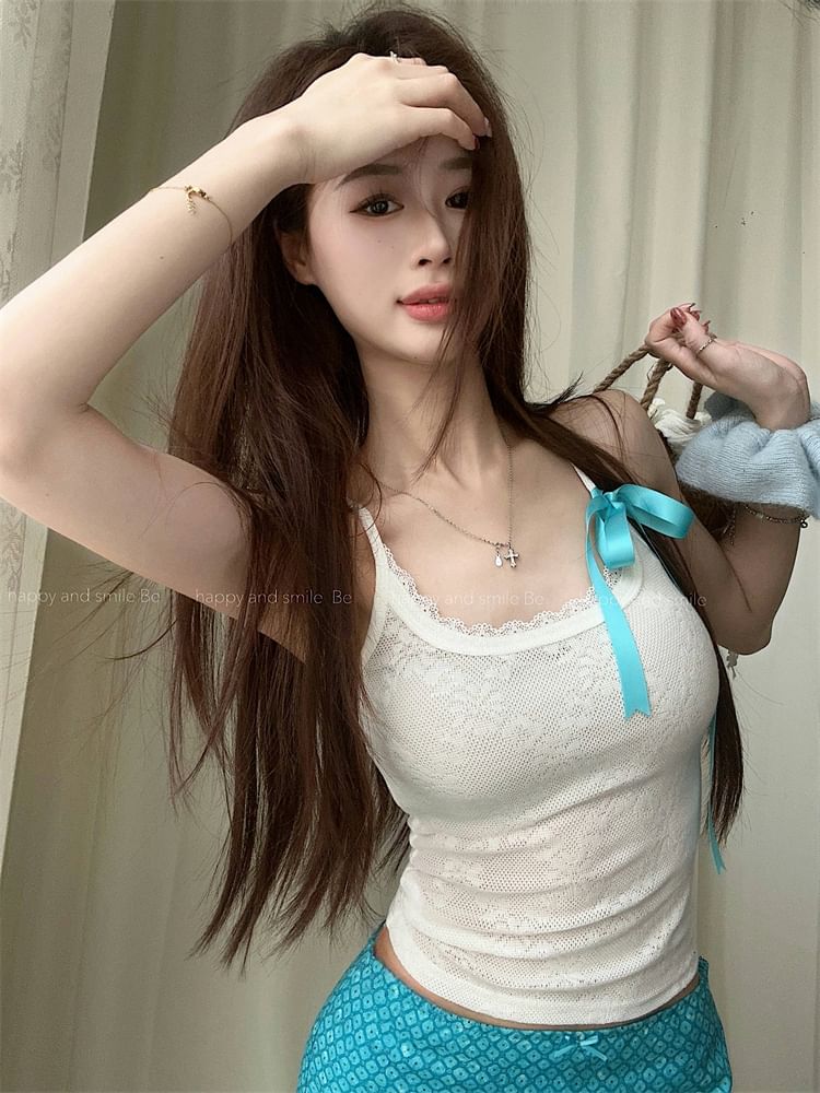 / Fit Skirt Lace Cami Mini Print Waist Pencil Floral Top Mid Slim Bow