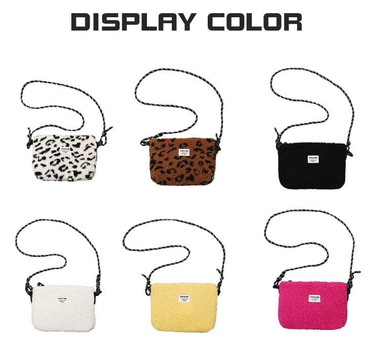 Applique Crossbody Bag Fleece