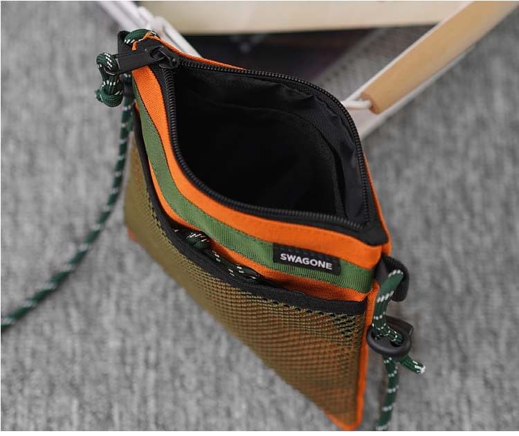 Panel Tone Crossbody Mesh Bag Two