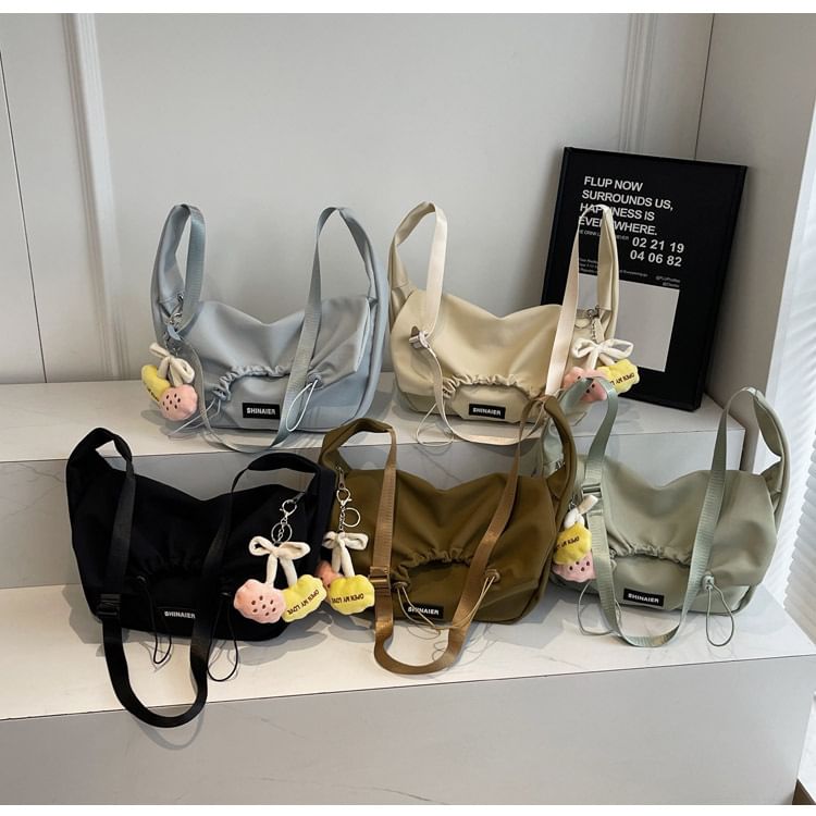 Crossbody Plain Flap Bag Drawstring