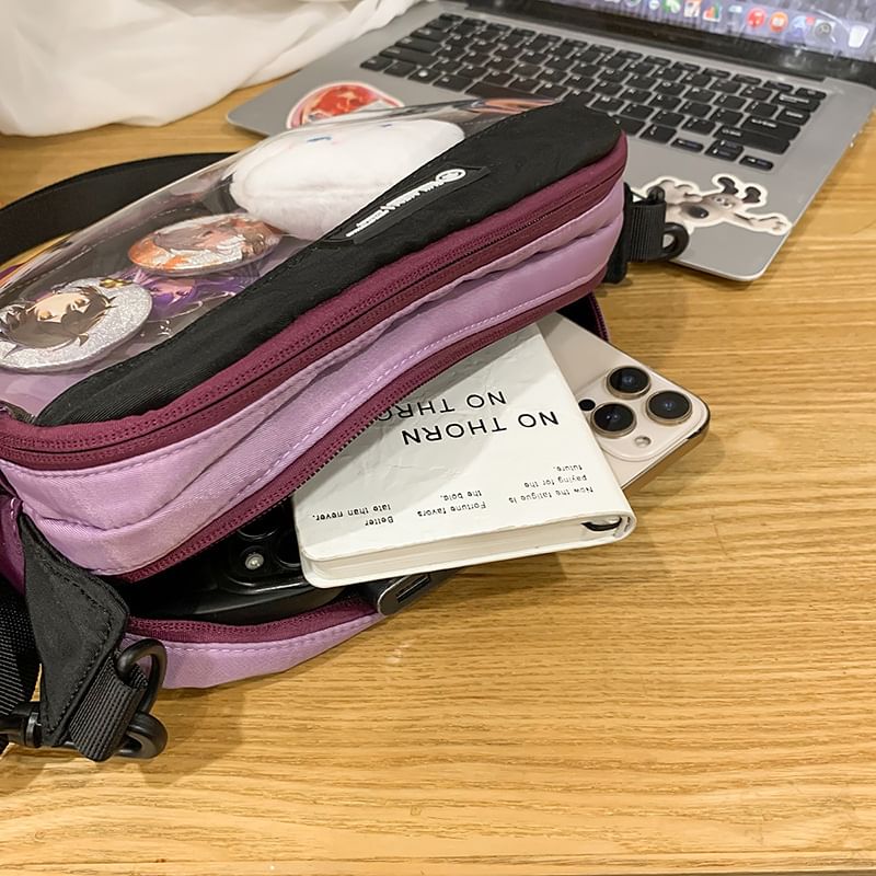 PVC Bag Panel Crossbody Nylon