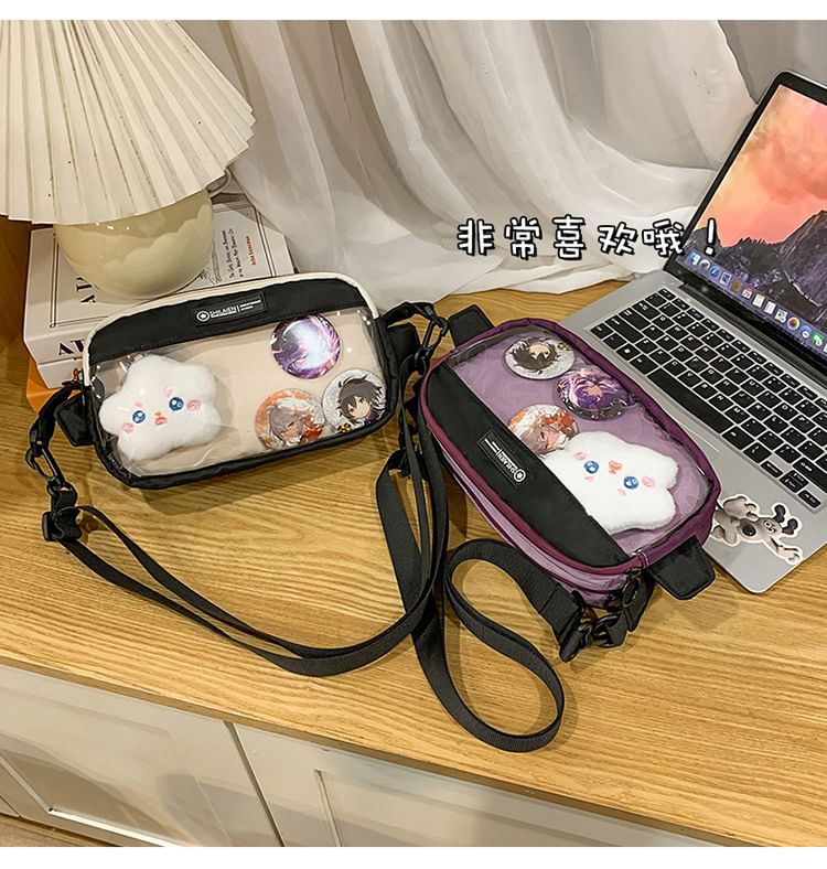 PVC Bag Panel Crossbody Nylon