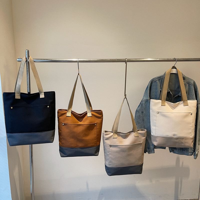 Canvas Tote Bag Two Tone