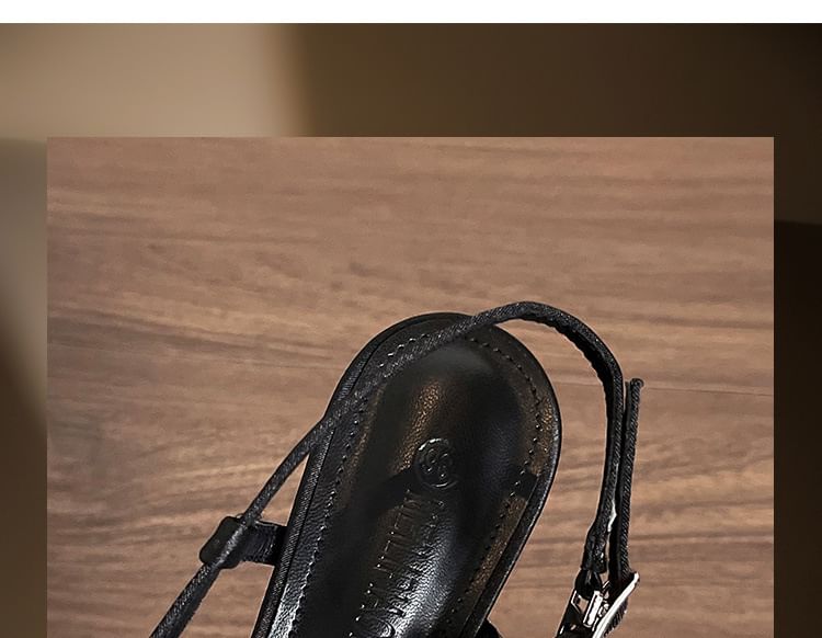 Heel Slingback Pointy Plain Sandals High