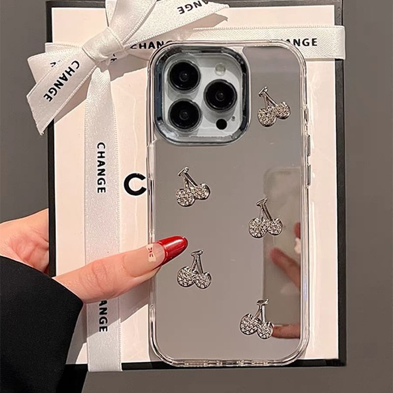 Cherry / Mirrored Set Strap Phone Case