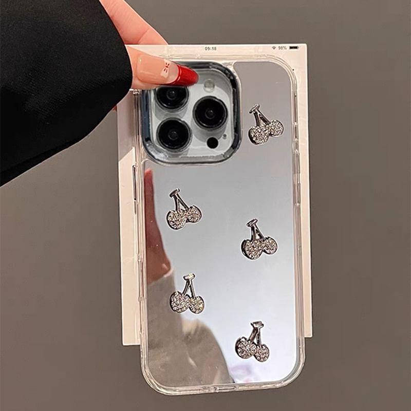 Cherry / Mirrored Set Strap Phone Case