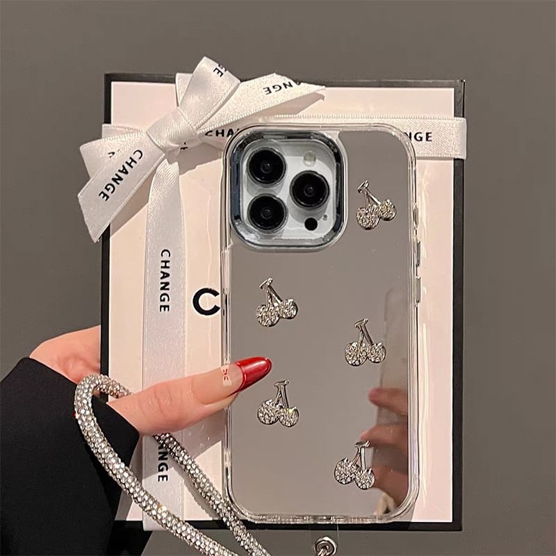Cherry / Mirrored Set Strap Phone Case
