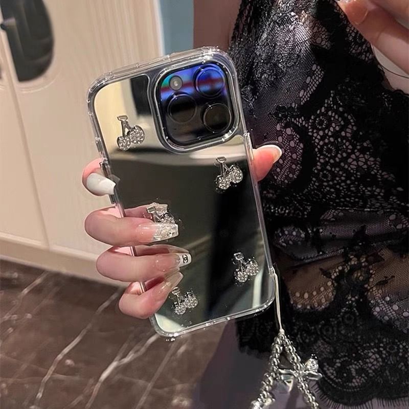 Set Mirrored Strap Case Phone / Cherry