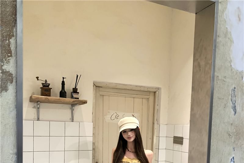 Patterned Top Print Camisole Asymmetrical