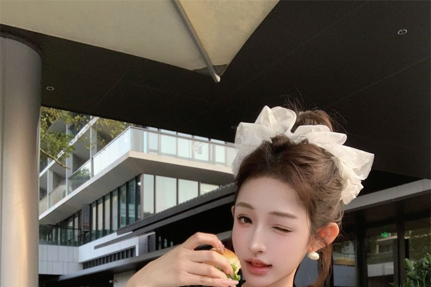 Floral Top Striped Tube Detail