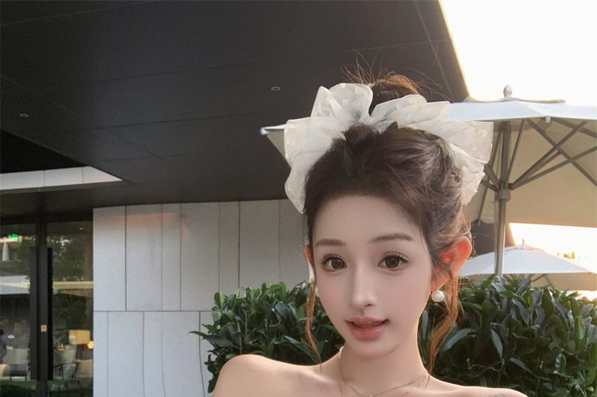 Floral Top Striped Tube Detail