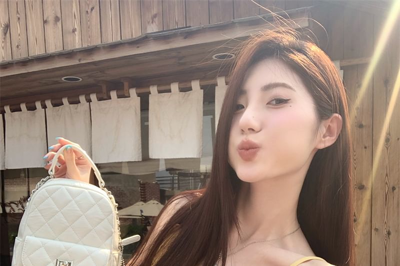 Eyelet Strap Dress Spaghetti Mini A-Line Embroidered Plain