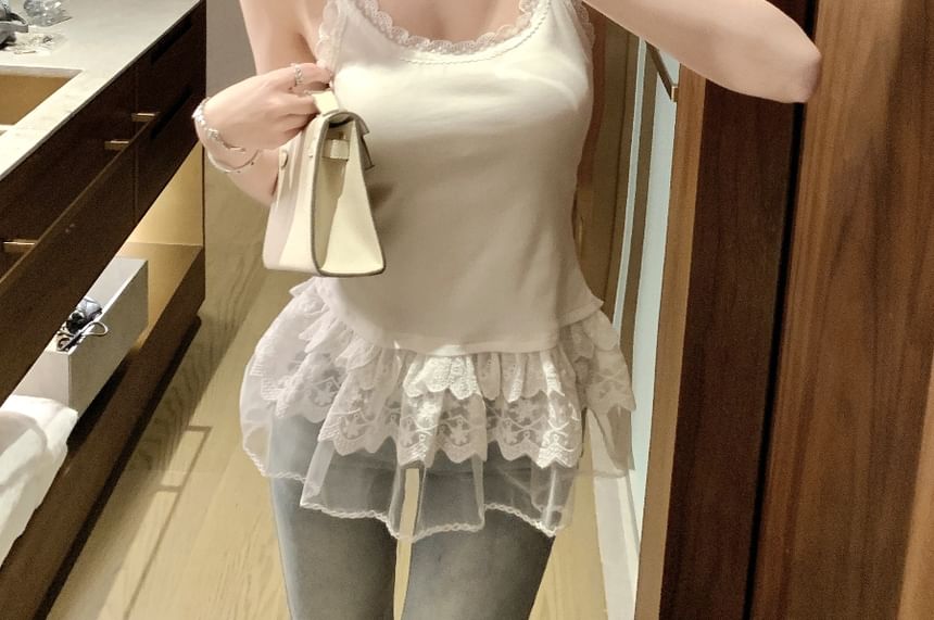 Trim Camisole Top Lace