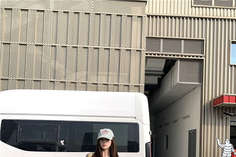 Leg Panel Cargo Button Mid Top Waist Plain Washed / Jeans Cami Wide Lace