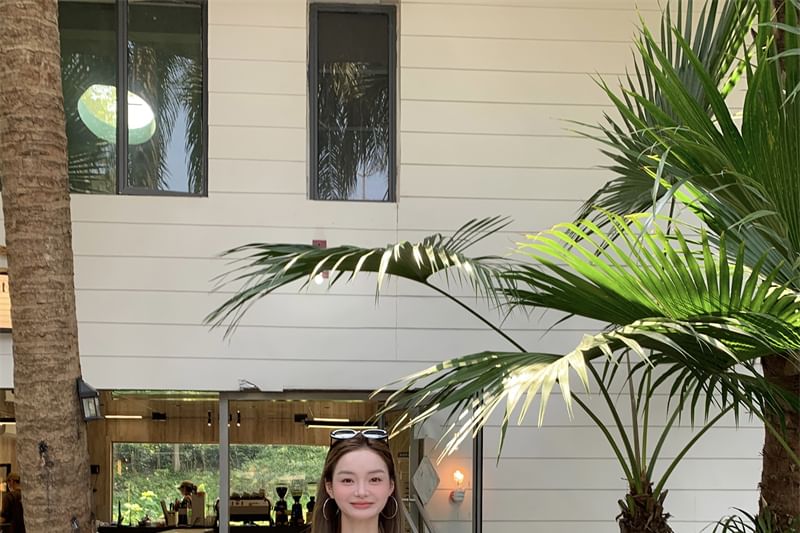 Lace Plain Trim Tube Top Ruffle