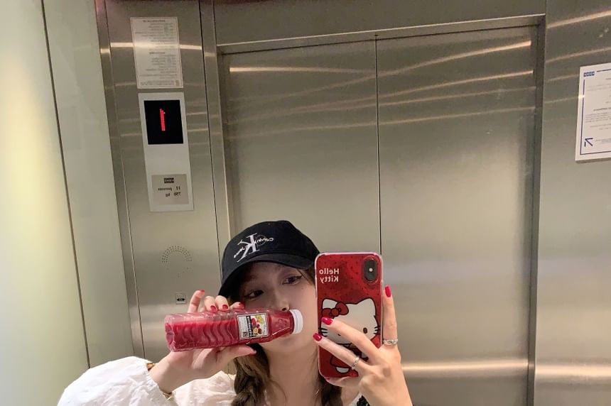 Sleeve Ruffle Blouse Plain Round Long Neck