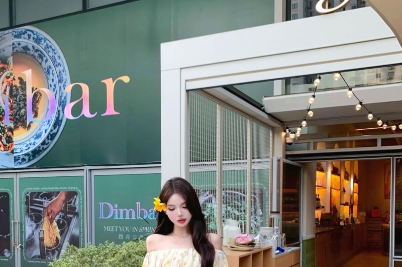 Blouse Long Shorts Off Print Sleeve High Waist / Shoulder Floral Ruffle