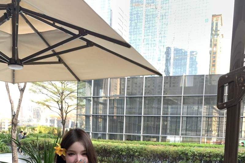 Blouse Long Shorts Off Print Sleeve High Waist / Shoulder Floral Ruffle