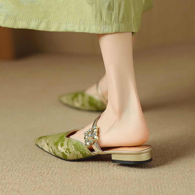 Mules Low Heel Pointed